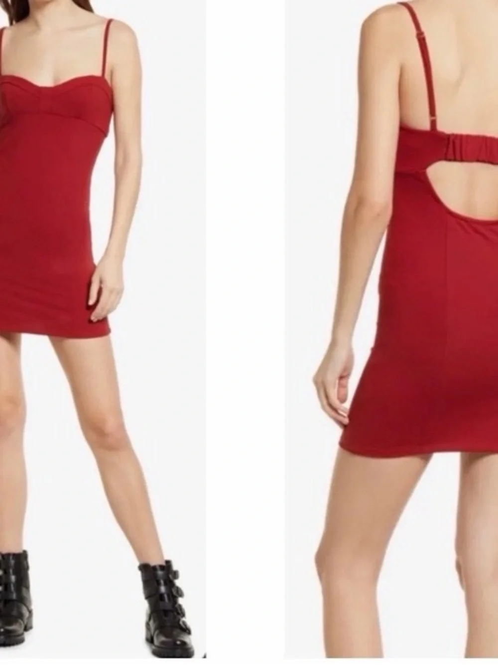 Free People Probably Should Body Con Mini Brown Maroon Dress